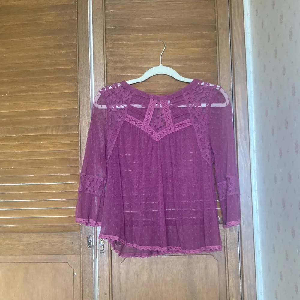 Free People all Purple Top